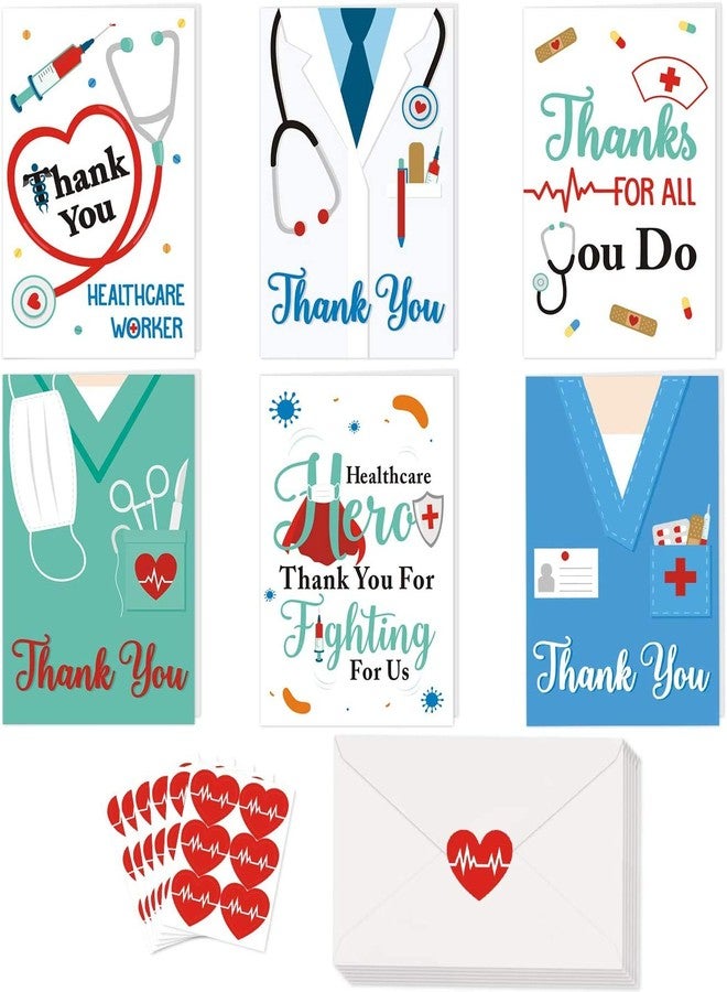 Confetti Healthcare Workers Thank You Card (Pack of 12), Medical Appreciation Card for Nurses, Doctors EMTs Essential Workers Gift Card Set with Envelopes - Image 1